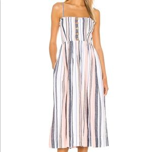 Free People Lilah Pleated Tube Dress in Multi